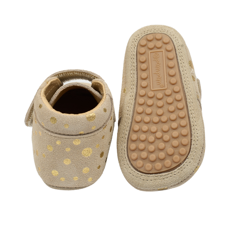 Chausson Pré-marche PomPom champagne