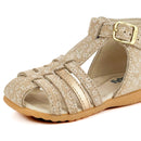 Sandales Bopy semi-ouverte beige fleur