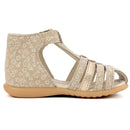 Sandales Bopy semi-ouverte beige fleur