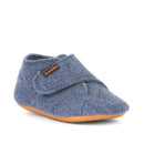 Chausson Froddo en laine souple bleu denim