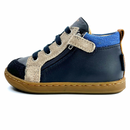 Basket Shoopom bleu et taupe