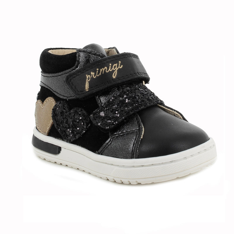 Basket Primigi Baby Like Noir pailletée 6904511