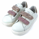 Basket Naturino Hasselt blanche et paillettes