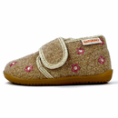 Chausson Naturino Sylvis beige à fleurs