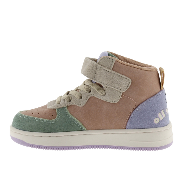 Basket montante Victoria rose vert violet