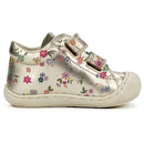 Basket Naturino Cocoon gold flowers