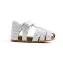 Sandale Falcotto Alby blanc argentée