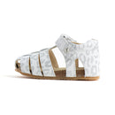 Sandale Falcotto Alby blanc argentée