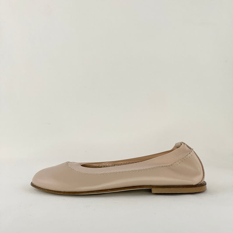 Ballerine en cuir beige 123 - Nananère chaussures