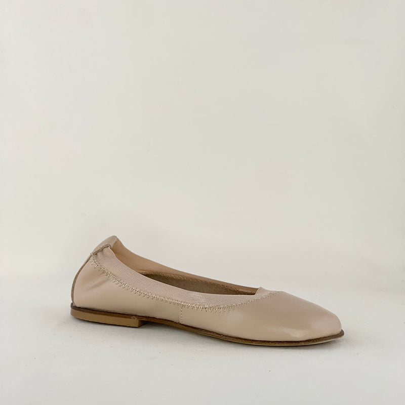 Ballerine en cuir beige 123 - Nananère chaussures