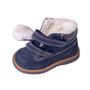 Bottine garçon en cuir bleu fourrée primigi