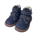 Bottine garçon en cuir bleu fourrée primigi