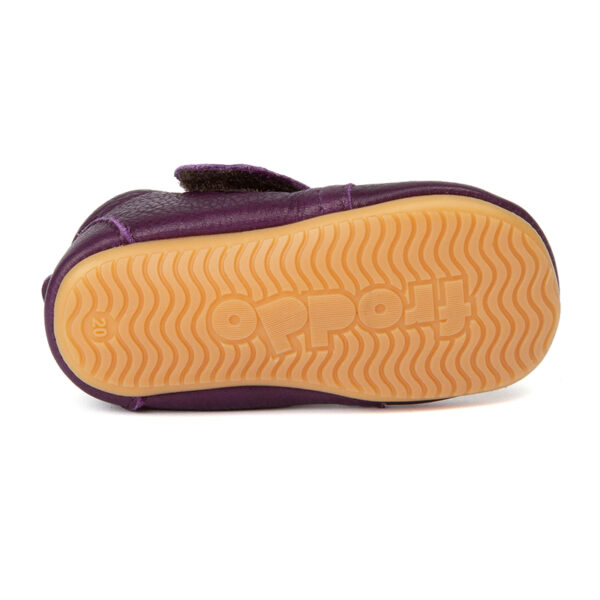 Chausson Froddo en cuir souple violet - Nananère chaussures